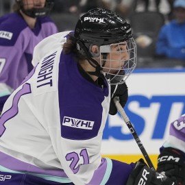 Boston Fleet forward Hilary Knight, Montreal Victoire defender Erin Ambrose