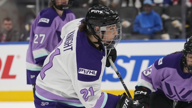 Boston Fleet forward Hilary Knight, Montreal Victoire defender Erin Ambrose