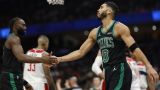 Boston Celtics forwards Jaylen Brown and Jayson Tatum