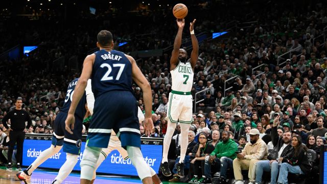 Boston Celtics forward Jaylen Brown