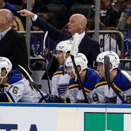 St. Louis Blues head coach Jim Montgomery