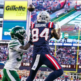 New England Patriots wide receiver Kendrick Bourne, New York Jets safety Jalen Mills