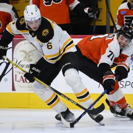 flyers right wing Tyson Foerster bruins defenseman Mason Lohrei