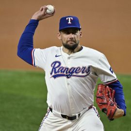 Texas Rangers pitcher Nathan Eovaldi