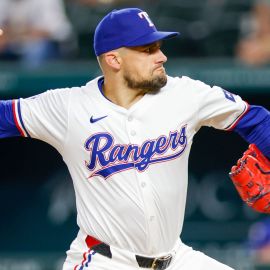 Texas Rangers pitcher Nathan Eovaldi