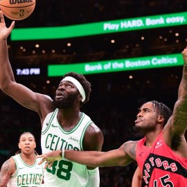 Boston Celtics center Neemias Queta, Toronto Raptors guard Davion Mitchell