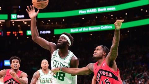 Boston Celtics center Neemias Queta, Toronto Raptors guard Davion Mitchell