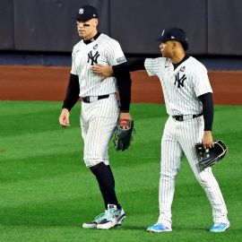 New York Yankees outfielder Aaron Judge and MLB outfielder Juan Soto