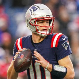 New England Patriots quarterback Drake Maye