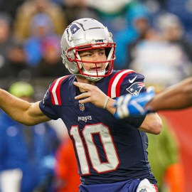 New England Patriots quarterback Drake Maye