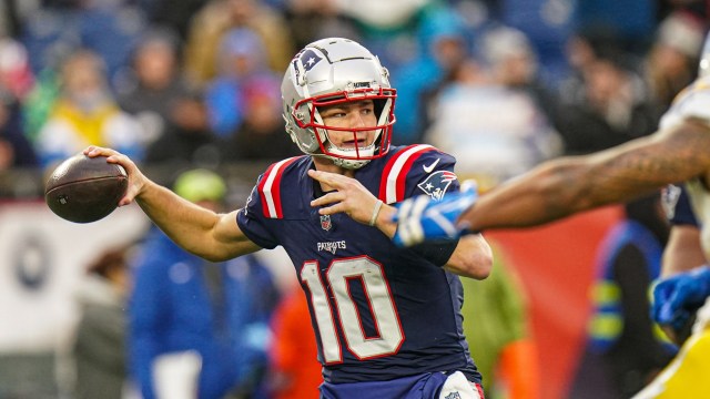 New England Patriots quarterback Drake Maye