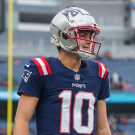 New England Patriots quarterback Drake Maye