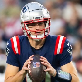 New England Patriots quarterback Drake Maye