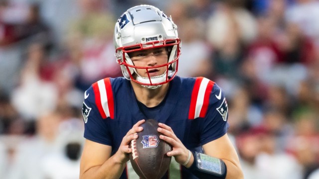 New England Patriots quarterback Drake Maye