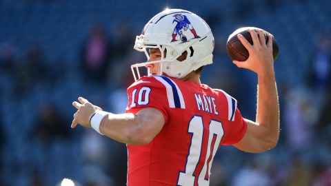 New England Patriots quarterback Drake Maye