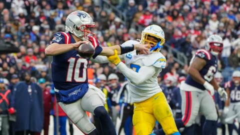 New England Patriots quarterback Drake Maye