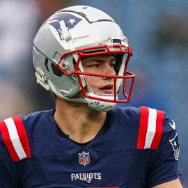 New England Patriots quarterback Drake Maye