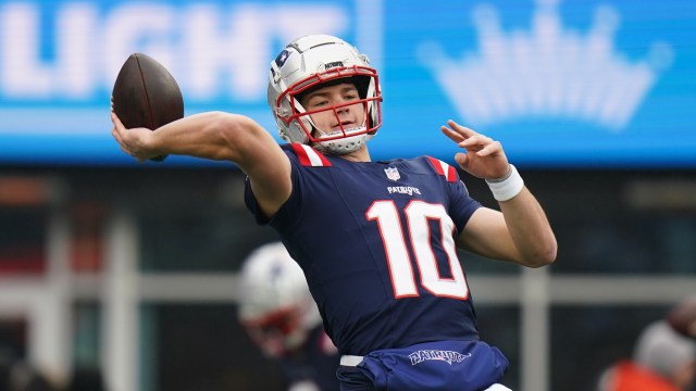 New England Patriots quarterback Drake Maye