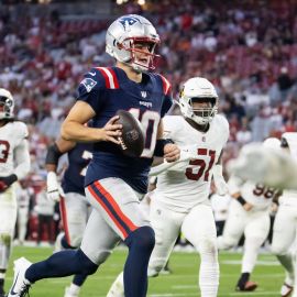 New England Patriots quarterback Drake Maye