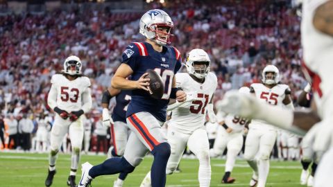 New England Patriots quarterback Drake Maye