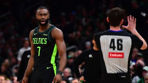 Boston Celtics forward Jaylen Brown