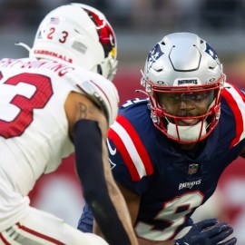 Arizona Cardinals cornerback Sean Murphy-Bunting, New England Patriots wide receiver Kayshon Boutte