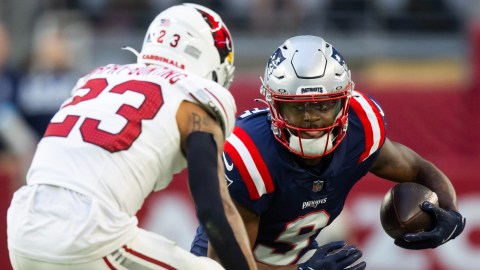 Arizona Cardinals cornerback Sean Murphy-Bunting, New England Patriots wide receiver Kayshon Boutte