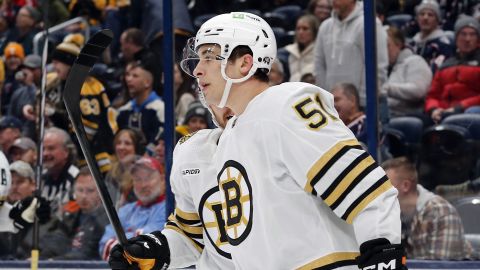 Boston Bruins forward Matthew Poitras