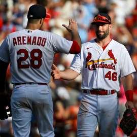 St. Louis Cardinals third baseman Nolan Arenado and New York Yankees first basemen Paul Goldschmidt