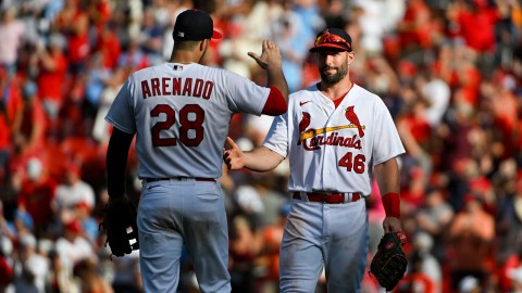 St. Louis Cardinals third baseman Nolan Arenado and New York Yankees first basemen Paul Goldschmidt