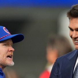 Buffalo Bills head coach Sean McDermott and NFL broadcaster Tom Brady