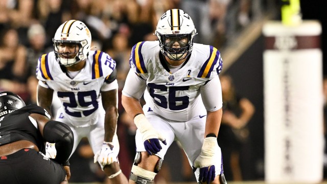 LSU Tigers offensive tackle Will Campbell