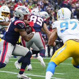 New England Patriots running back Antonio Gibson, Los Angeles Chargers edge Joey Bosa