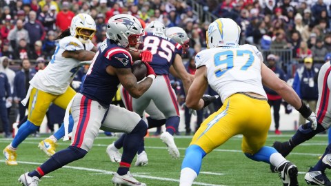 New England Patriots running back Antonio Gibson, Los Angeles Chargers edge Joey Bosa