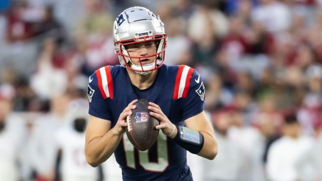 New England Patriots quarterback Drake Maye