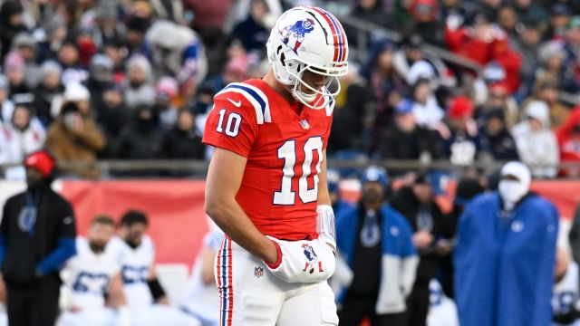 New England Patriots quarterback Drake Maye