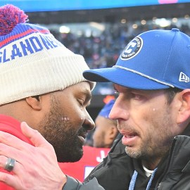 New England Patriots head coach Jerod Mayo, Indianapolis Colts head coach Shane Steichen