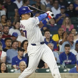 Chicago Cubs designated hitter Seiya Suzuki