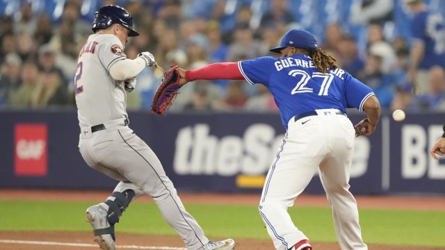 MLB infielder Alex Bregman and Toronto Blue Jays first baseman Vladimir Guerrero Jr.