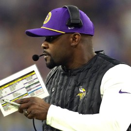 Minnesota Vikings defensive coordinator Brian Flores