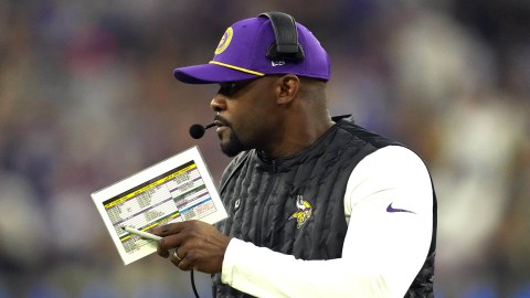 Minnesota Vikings defensive coordinator Brian Flores