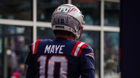 New England Patriots quarterback Drake Maye