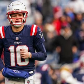 New England Patriots quarterback Drake Maye