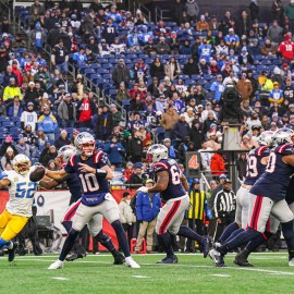 New England Patriots quarterback Drake Maye