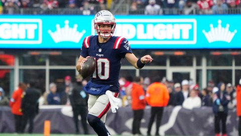 New England Patriots quarterback Drake Maye