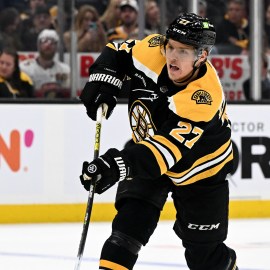 Boston Bruins defenseman Hampus Lindholm