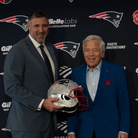 New England Patriots owner Robert Kraft and head coach Mike Vrabel