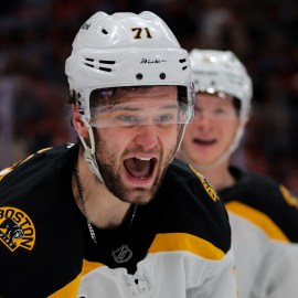 Boston Bruins forward Oliver Wahlstrom