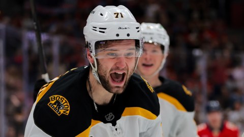 Boston Bruins forward Oliver Wahlstrom