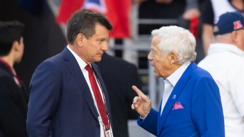 Arizona Cardinals owner Michael Bidwill, New England Patriots owner Robert Kraft